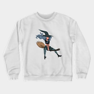 the witch on the broom Crewneck Sweatshirt